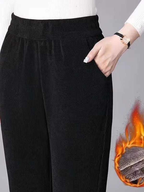 Thickened Straight Leg Pants W - Corduroy Pant Warm review and price