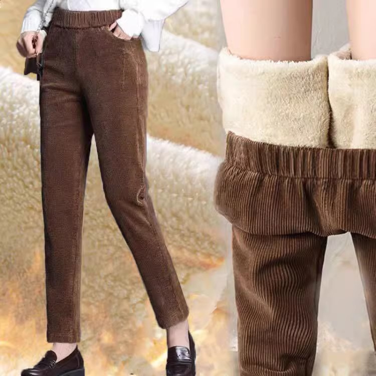 1pcs Women Autumn Winter Plush - Corduroy Pant Warm review and price